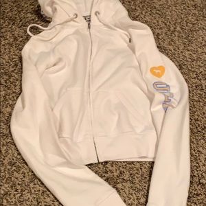 Pink white hoodie UCLA small